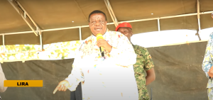 Otafire Addressing voters in Lira City